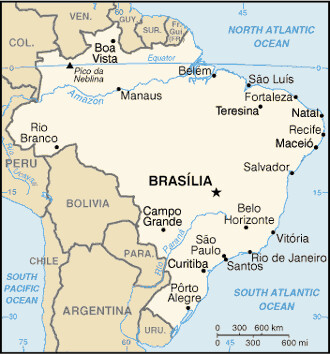 Carte du Brésil