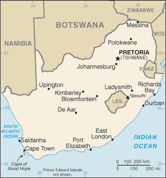South Africa - Carte