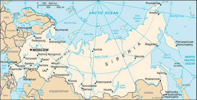 Russia - Carte
