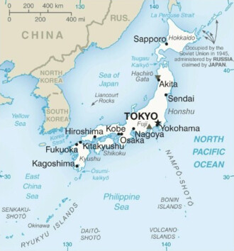 Carte du Japon
