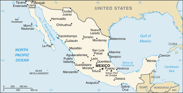 Carte du Mexique