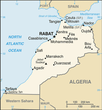 Carte du Maroc