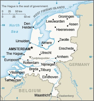 Carte des Pays-Bas