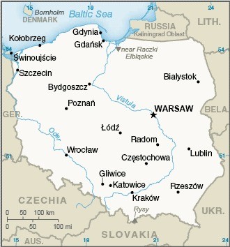 Carte de la Pologne