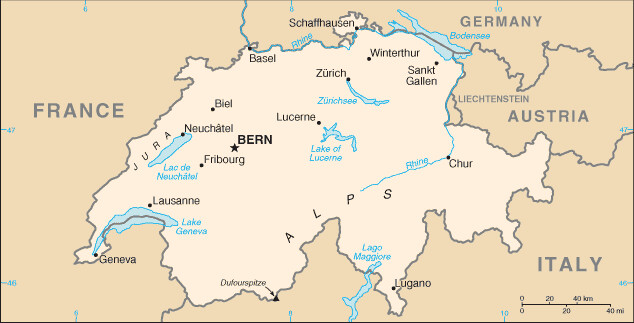 Carte de la Suisse